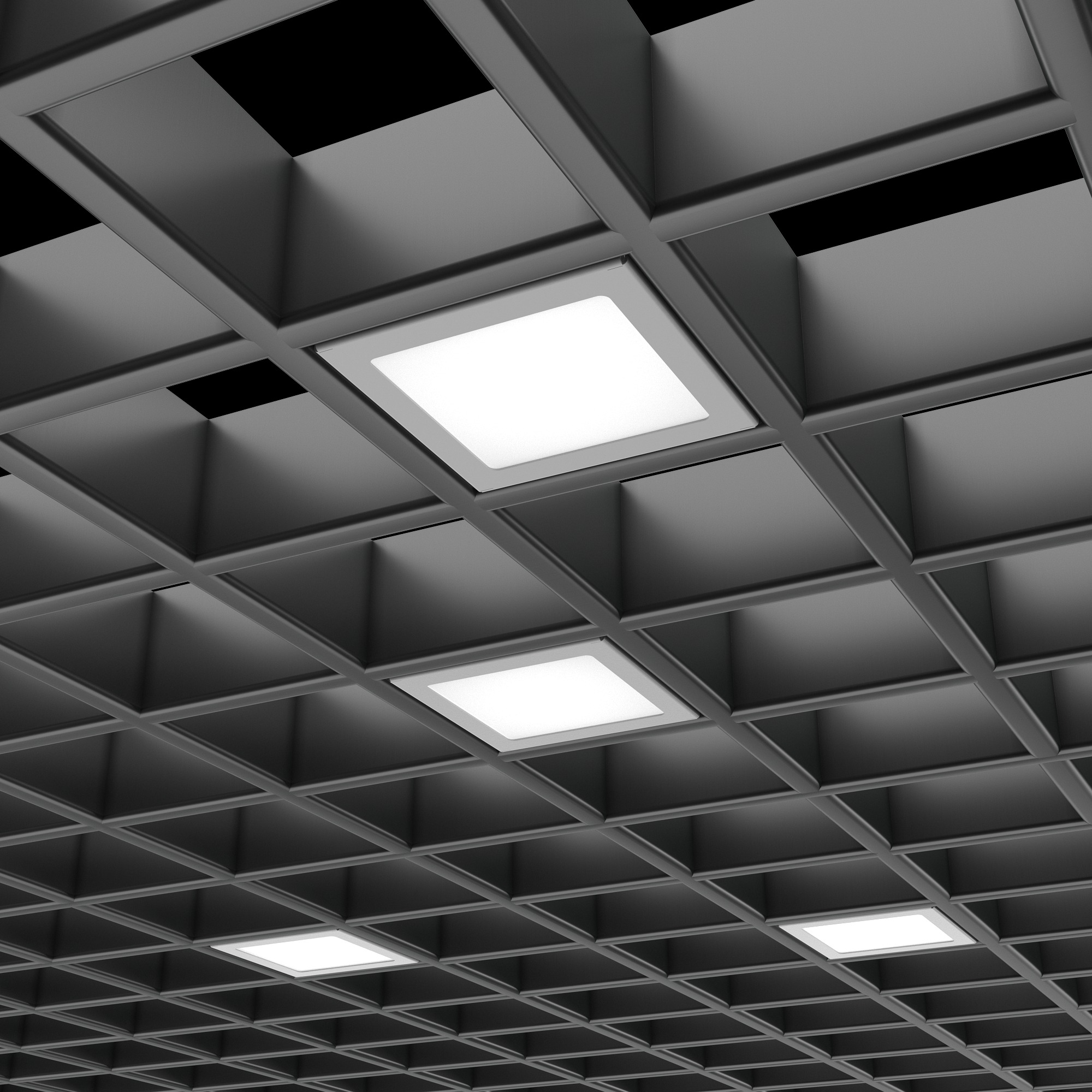 светильники для потолков грильято 50х50, 75х75, 100х100, 150х150, 200х200, 300х300, 600х600